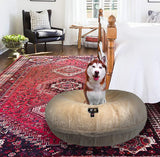 Bessie and Barnie Signature Mid Shag Natural Husky Luxury Extra Plush Faux Fur Bagel Pet/Dog Bed (Multiple Sizes)