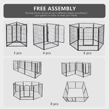 Dogelsy Dog Playpen 8/16 Panels Heavy Duty Puppy Playpen Foldable Dog Fence Pet Playpen with Door for Small Medium Dogs Indoor & Outdoor (28" Wx31.5 H, 8 Panels)