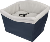 PetSafe Happy Ride Dog Safety Seat - Pet Booster Seat for Cars, Trucks and SUVs - Included Seat Belt Tether - Durable Liner is Machine Washable and Easy to Clean - Navy